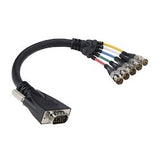 Liberty AV E-VGAM-5BNCF-6 | 6" Premium Molded VGA male to 5 BNC female cable