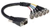 Liberty AV E-VGAM-5BNCM-1 | 1" Premium Molded VGA male to 5 BNC male cable
