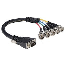 Liberty AV E-VGAM-5BNCM-1 | 1" Premium Molded VGA male to 5 BNC male cable
