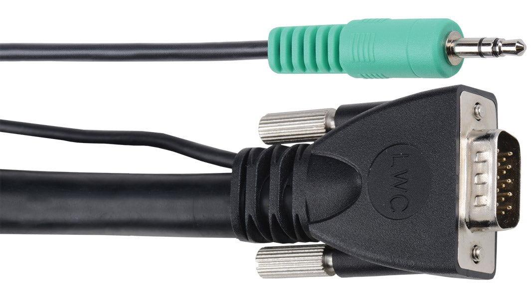 Liberty AV E-VGAMAM-M-50 | 50" Premium Molded VGA with PC Stereo Audio cable