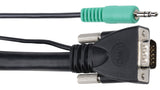 Liberty AV E-VGAMAM-M-50 | 50" Premium Molded VGA with PC Stereo Audio cable