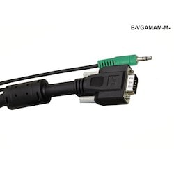 Liberty AV E-VGAMAM-M-50 | 50" Premium Molded VGA with PC Stereo Audio cable