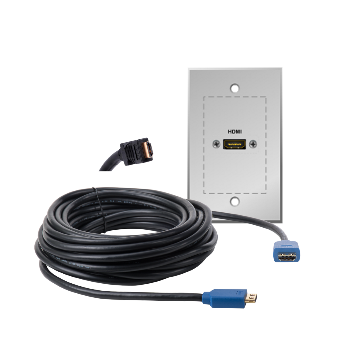 Liberty AV EDU-1H-035 | 35" HDMI Passive Wall Plate and Connectivity Kit