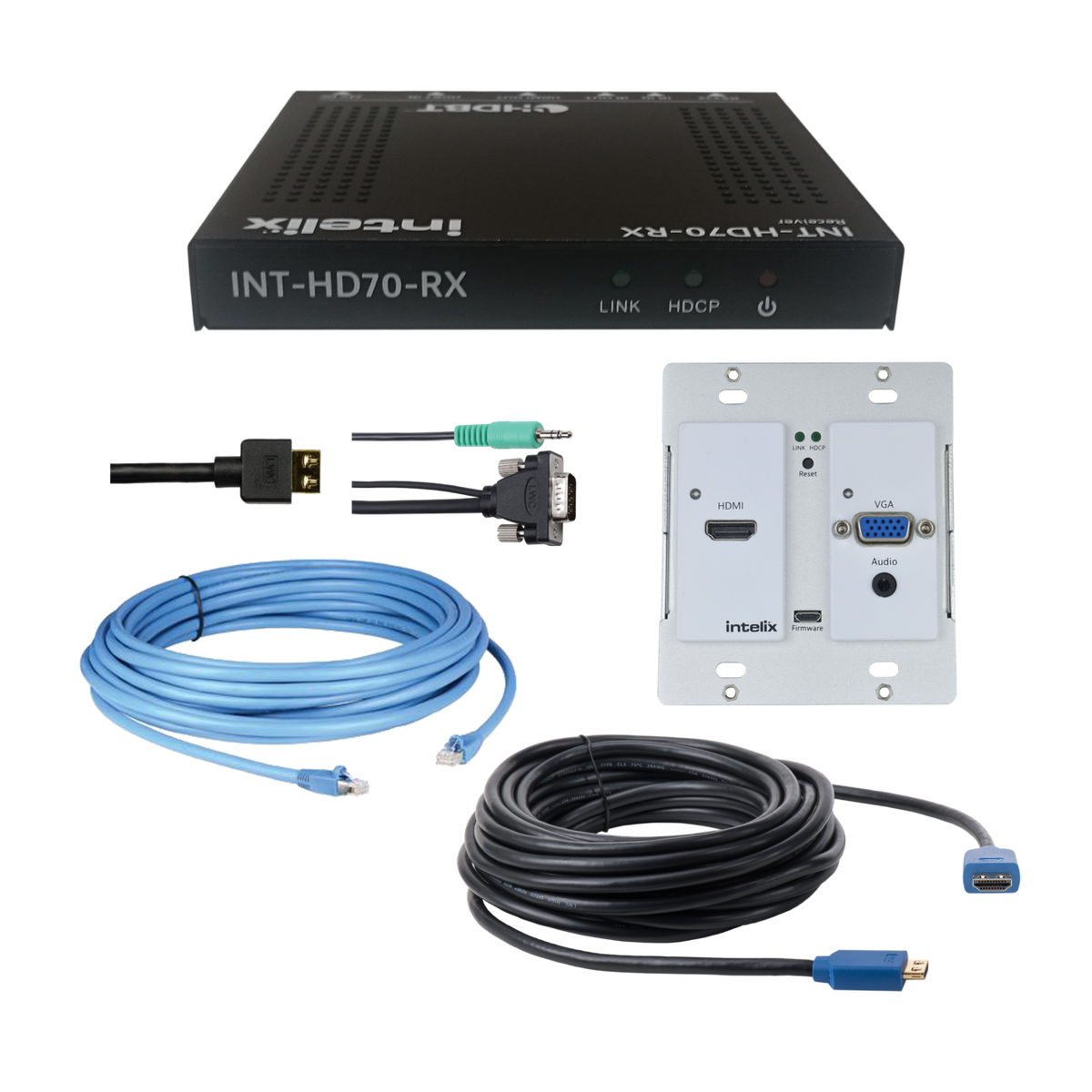 Liberty AV EDU-HV-4K-075 | 75" Intelix HDMI/VGA Auto-Switching Wall plate with VGA Scaling & HDBaseT Output