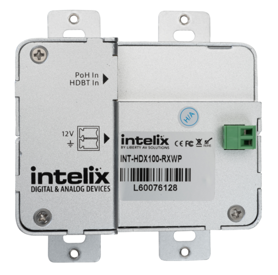 Liberty AV INT-HDX100-RXWP | Intelix HDMI HDBaseT Recessed Face Wall Plate Receiver