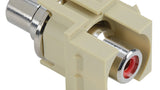 Liberty AV ISK-RCAF-WHT-AL | Keystone Compatible RCA Connector Pass Through Inserts Green in White