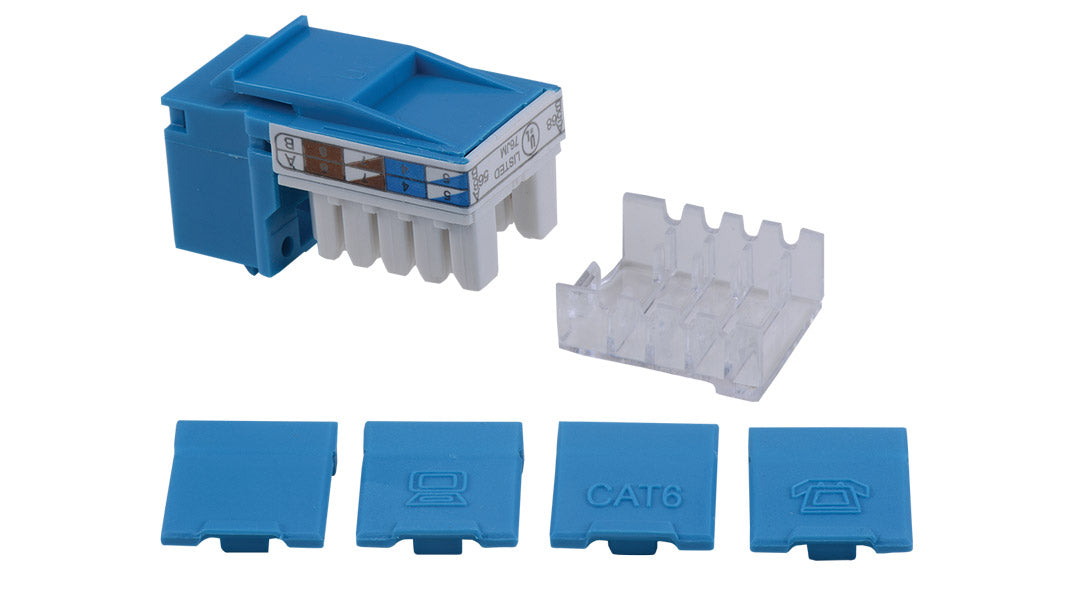 Liberty AV K6-8KP-WH | Keystone compatible Category 6 U/UTP 90 degree punch down inserts