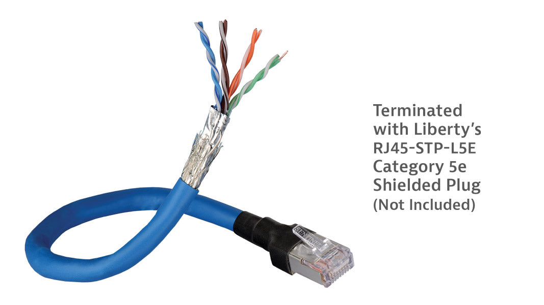 Liberty AV LLINX-HD | Blue OEM systems for Crestron 24 AWG 4-Pair Dual Shielded HDBaseT Cable Reel
