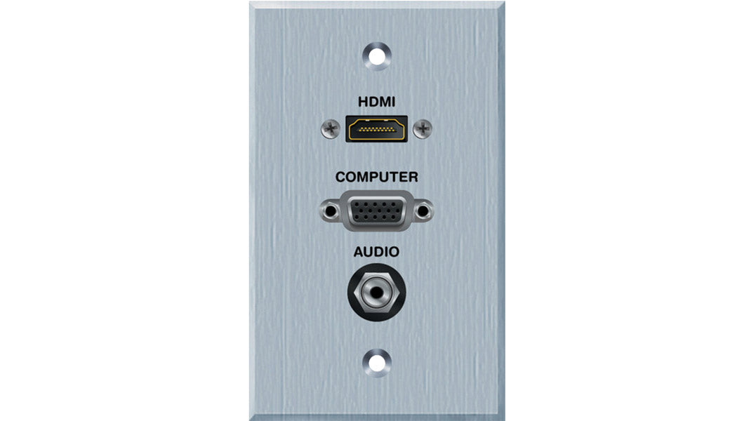 Liberty AV PC-G1795-E-P-B | Panelcrafters Precision Manufactured HDMI, VGA, and 3.5mm TRS Female pass through