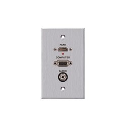 Liberty AV PC-G1796-E-P-B | Panelcrafters precision manufactured HDMI Pigtail, VGA, and 3.5mm TRS female pass through