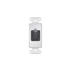 Liberty AV PCD-5750-S-W | Decorator format XLR 3-Pin Female Solder back Plate Insert