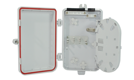 Liberty AV RF-WM06PIO | Wall-mount fiber distribution box -- 6 port with outdoor rating (requires couplers)
