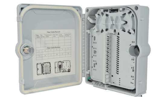 Liberty AV RF-WM12PIO | Wall-mount fiber distribution box -- 12 port with outdoor rating (requires couplers)