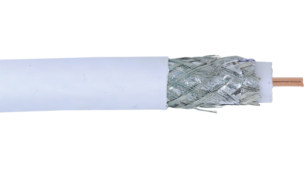 Liberty AV RG11-QUAD-PL-WHT | White RG11 CCS Quad Shielded RF Video 3.0 GHz Cable Reel