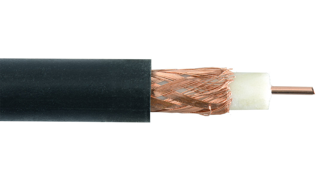 Liberty AV RG59-CCTV-CM-BLK | Black Baseband Video RG59 Non-Plenum Coaxial Cable Reel
