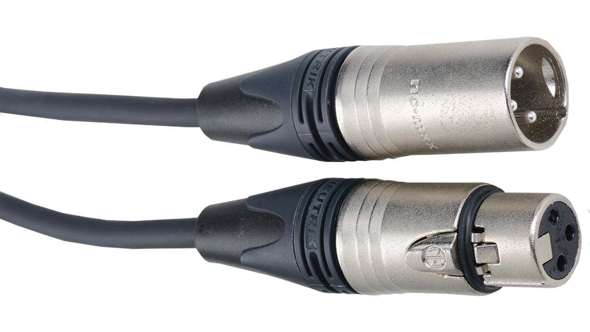Liberty AV SQ-XLRM-F-25 | 25" Manufactured tactical microphone and audio XLR 3-pin male to female cable
