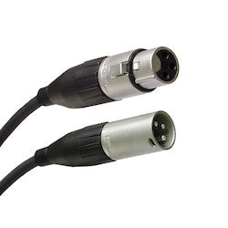 Liberty AV SQ-XLRM-F-25 | 25" Manufactured tactical microphone and audio XLR 3-pin male to female cable