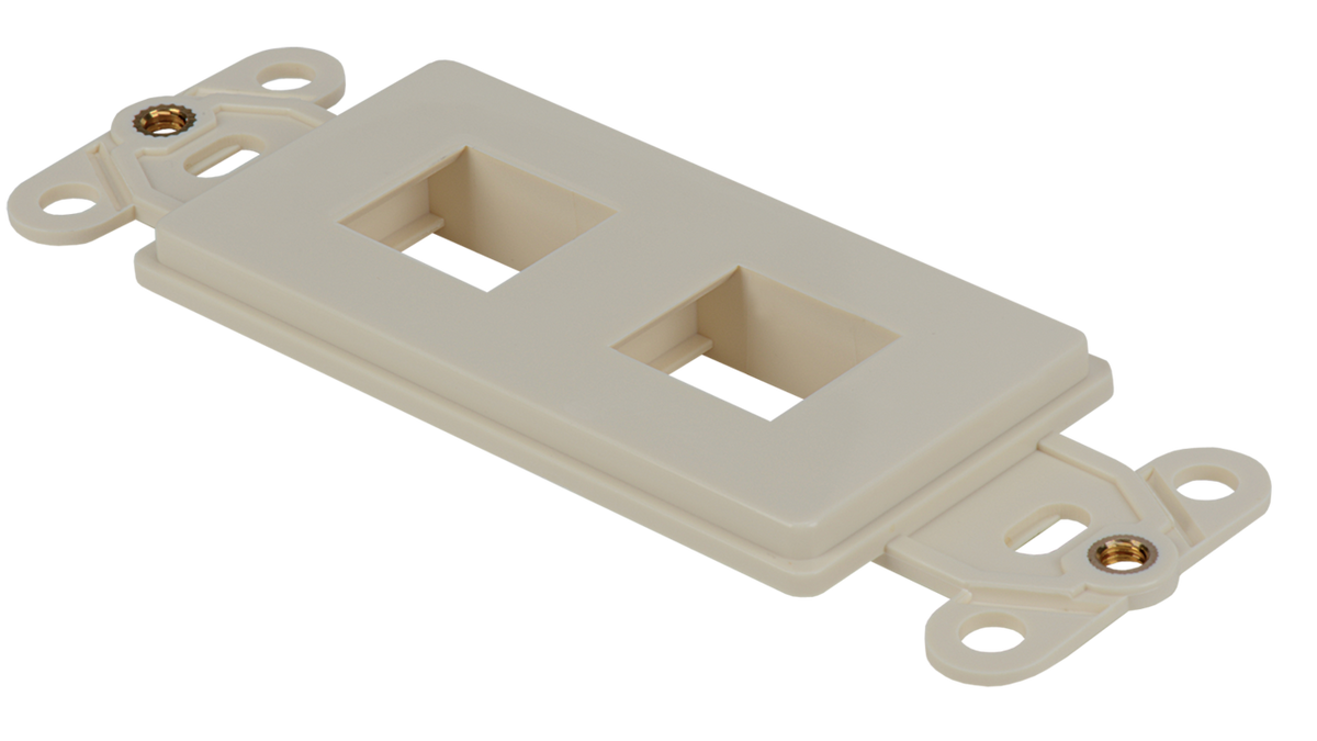Liberty AV WJ-DEC-WH | Keystone Decorator Style 2-port faceplate insert