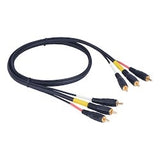Liberty AV Z100AV6FT | 6" Z100 Triplex RCA Audio / Video Cable