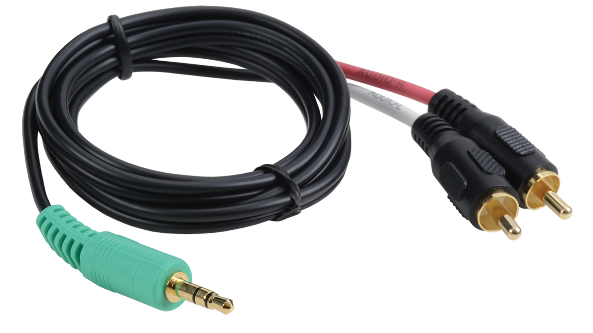 Liberty AV Z100AY6FT | 6" Z100 3.5mm TRS to 2 RCA Audio Cable
