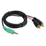 Liberty AV Z100AY6FT | 6" Z100 3.5mm TRS to 2 RCA Audio Cable