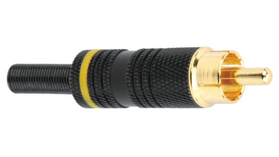 Liberty AV ZD06-Y | Economy RCA Connectors for smaller diameter audio and video cable