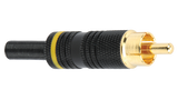 Liberty AV ZD06-Y | Economy RCA Connectors for smaller diameter audio and video cable
