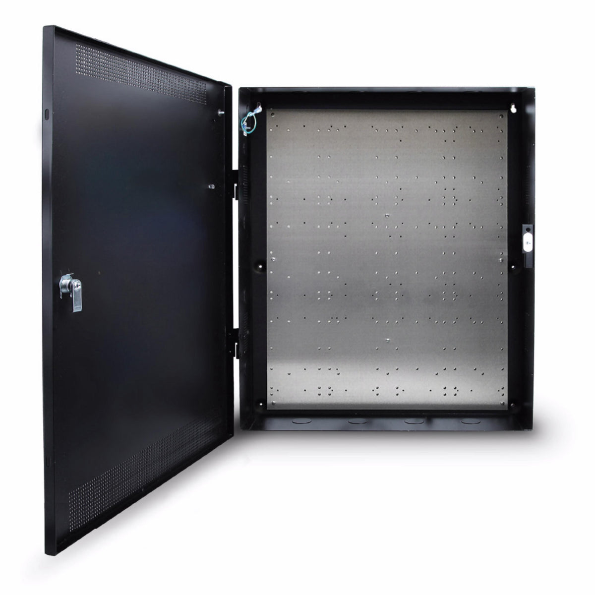 LifeSafety Power E4M-BOXED | Enclosure, 20 in. W, 6-1/2 in. D, 24 in. H, Black