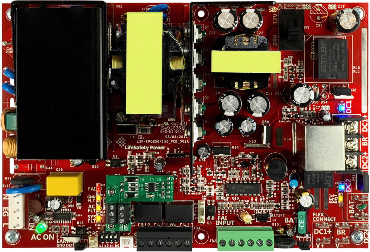LifeSafety Power FPO250-BOXED | Power Supply, 120/12/24 V, 20 A, 10 A, 2 -Output