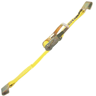 Lift All Co Inc 61001 | Load Hugger Cargo Control Strap, 27 ft. x 2 in., Ratchet Buckle, Flat Metal Hooks