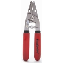 Linear Corporation S1626STR | Compact Stripper Cutter, Red Dipped-Grip Handle