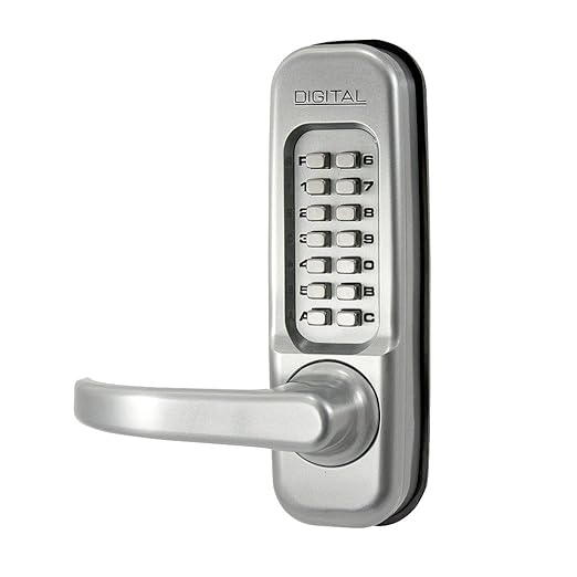 LockeyUSA 1150MG | Mechanical Lever Lock, Passage Function, Satin Chrome Marine Grade, Steel