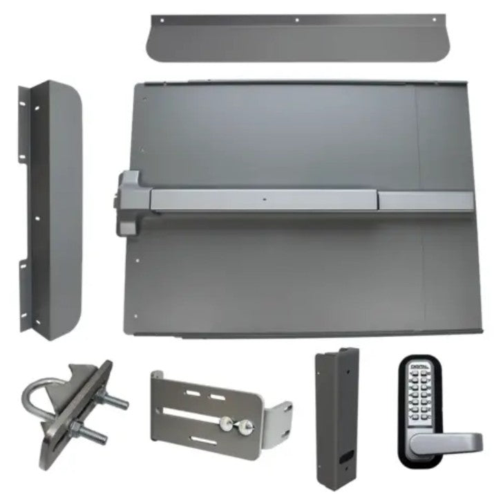 LockeyUSA ED61SLM | Edge Panic Shield Security Kit, Silver