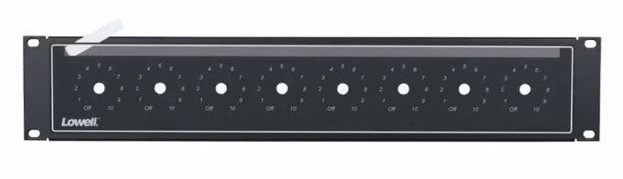 Lowell Manufacturing LVC8PID2 | Volume Control Panel, Black, 8-hole Panel