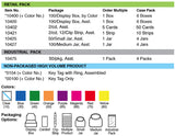 Lucky Line Products 10400 | Key Tag, Transparent, 2-1/4" Length x 15/16" Thickness with 7/8" Nickel Plated Tempered Steel Split Key Ring, for Key/Luggage, 100 each per Display Box