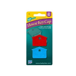 Lucky Line Products 16202 | Key Identifier Cap, House, 1-1/4" Length x 1" Width, Vinyl, 2 each per Card