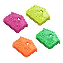 Lucky Line Products 16206 | Key Identifier Cap, House, 1-1/4" Length x 1" Width, Vinyl, Neon, 2 each per Card