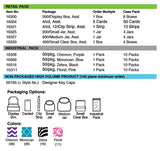 Lucky Line Products 16325 | Key Identifier Cap, Designer, 1" Length x 3/4" Width, Vinyl, 200 each per Small Jar