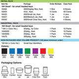 Lucky Line Products 16400 | Key Identifier, Small, 13/16" Diameter, Vinyl Rubber, for Small Headed Key, 200 each per Display Box