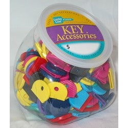 Lucky Line Products 16525 | Key Caps, Assorted Colors, 200/Jar