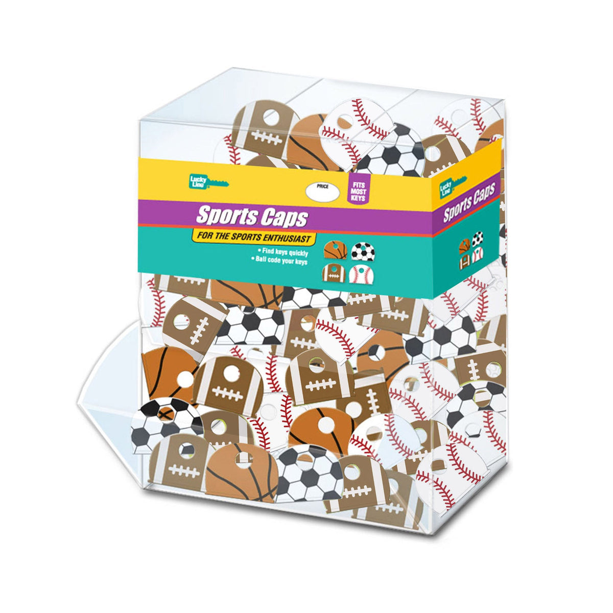 Lucky Line Products 45833 | Belt Key Clip, Ergonomic, 2-5/8" Length, Flexible Plastic, 40 each per Small Clear Box