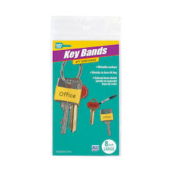 Lucky Line Products 17208 | Key Bands, Large, 8/Pack