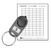 Lucky Line Products 19591 | Key Separator Button Label, Template, Adhesive, 1/2" Length x 1/4" Width, 4-1/4" x 5" Sheet Size, White with Label, for Snap-In Button Key Tab, 12 Sheet per Bag
