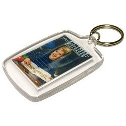 Lucky Line Products 20601 | Photo Holder Key Tag, Small Sleek, 2-Piece, 1-3/4" Width x 2-1/4" Height, Acrylic, Clear, for 1" x 1-1/2" Photo, 1 each per Card