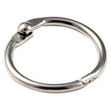 Lucky Line Products 24302 | Key Binder Ring, 1" Diameter, 1/8" Diameter Thick Steel, Nickel Plated, 2 each per Card