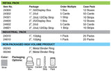 Lucky Line Products 24302 | Key Binder Ring, 1" Diameter, 1/8" Diameter Thick Steel, Nickel Plated, 2 each per Card