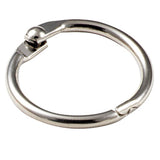 Lucky Line Products 24302 | Key Binder Ring, 1" Diameter, 1/8" Diameter Thick Steel, Nickel Plated, 2 each per Card