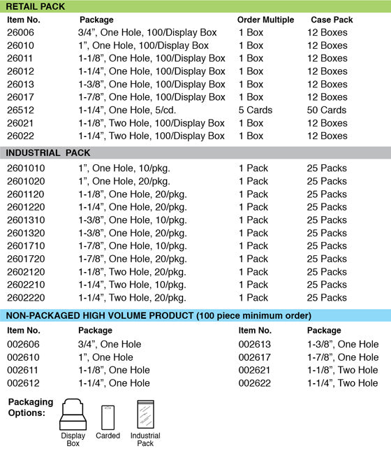 Lucky Line Products 26013 | Key Tag, 1-Hole, 1-3/8" Diameter, Solid Brass, Polished, for Heavy Duty Industrial, 100 each per Display Box