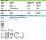 Lucky Line Products 40612 | Belt Hook, 2-7/8" Length, Nickel Plated Steel with 1-1/8" Split Ring, 12 each per Card