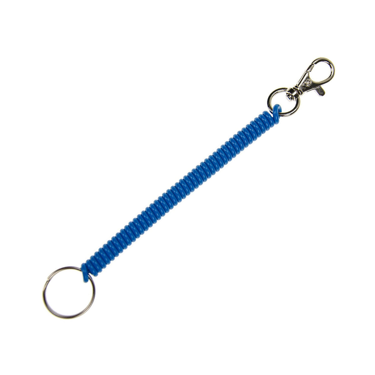 Lucky Line Products 41301 | Key Coil, Mini-Designer, 4" Length with Small Nickel Plated Trigger Snap, 1 each per Card